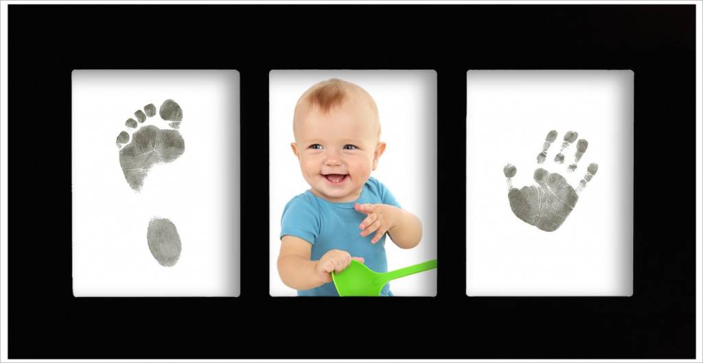 Babygalerierahmen mit Magic Footprints Abdruckset